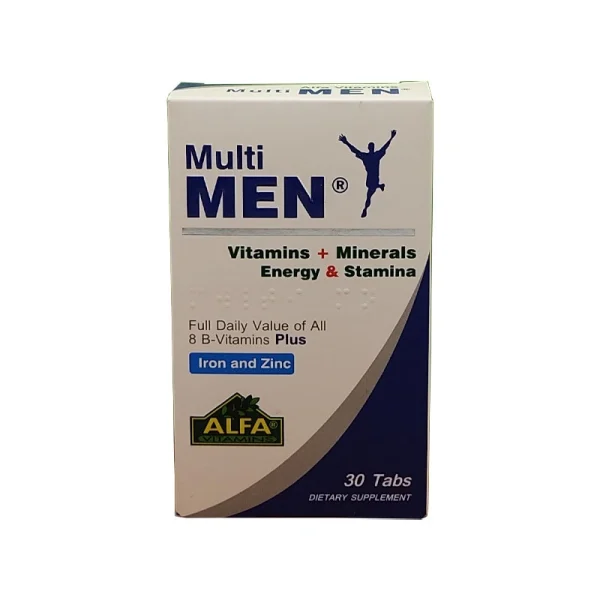قرص مولتی من آلفا ویتامینز موجب افزایش انرژی و تقویت قوای جنسی مردان می شود.