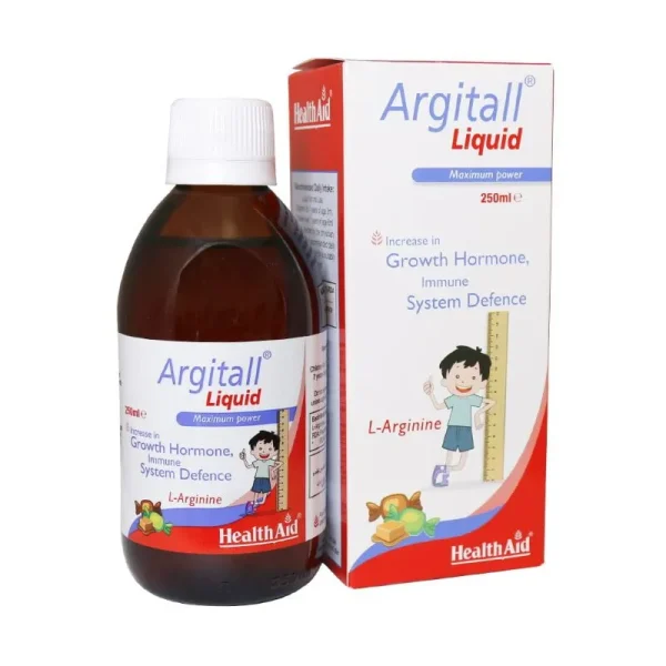 Health Aid Argitall Liquid 250 ml-شربت آرژیتال هلث اید مکمل رشد کودک 250 میلی لیتر