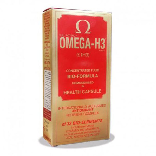 قرص امگا اچ 3 ویتابیوتیکس (omega h3) تمامی نیازهای بدن برای سلامت و بهبود عملکرد ارگان ها را تامین می کند