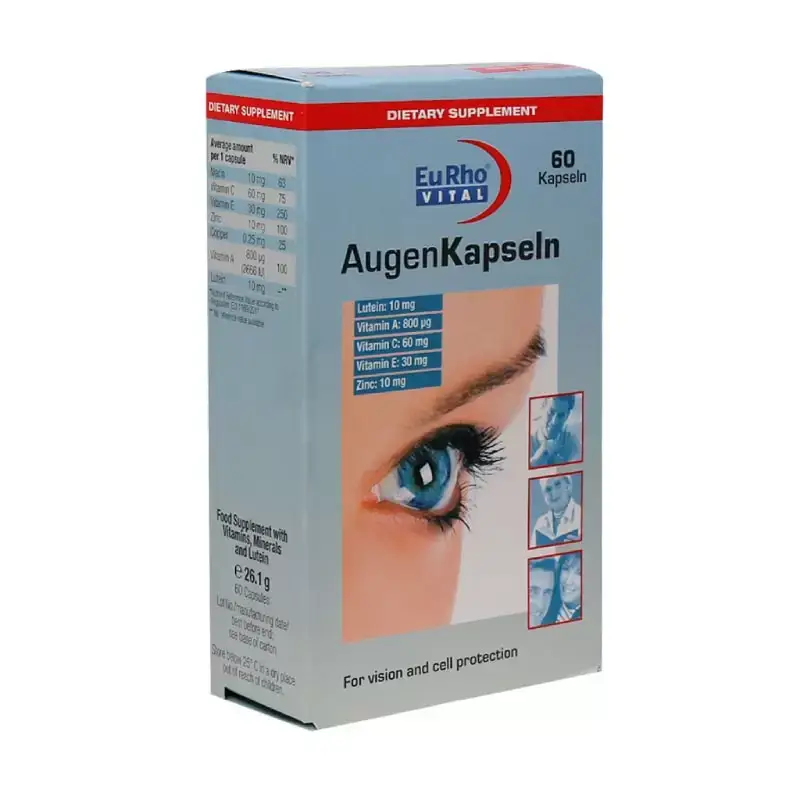 کپسول اوژن یوروویتال به کاهش ضعف بینایی ناشی از بالا رفتن سن کمک می‌کند.