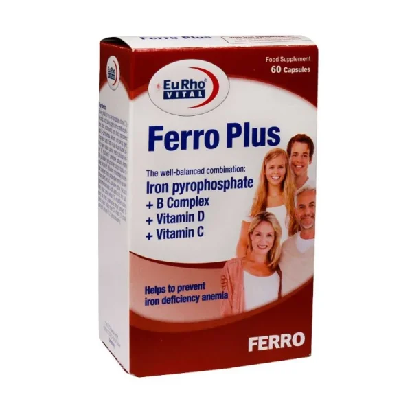 Eurho Vital Ferro Plus 60 Capsules-کپسول فرو پلاس یوروویتال 60 عدد