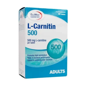 Eurho Vital L Carnitin 500mg 60 Tablets-قرص ال کارنیتین 500 میلی گرم یوروویتال 60 عدد