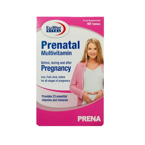 Eurho Vital prenatal multivitamin Tablet- قرص پریناتال مولتی ویتامین یوروویتال 60 عدد
