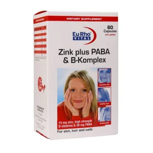 Eutho Vital Zink Plus Paba And B Komplex 60 Caps-کپسول زینک پلاس پابا و ب کمپلکس یوروویتال 60 عدد