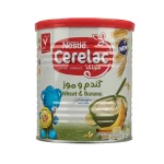 Nestle Cerelac Wheat And Banana With Milk 400 g-سرلاک گندم و موز به همراه شیر نستله از پایان 7 ماهگی 400 گرم