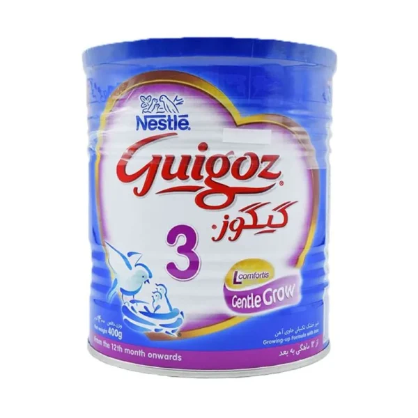 Nestle Guigoz 3 Milk Powder 400g-شیر خشک گیگوز ۳ نستله مناسب از ۱۲ ماهگی به بعد ۴۰۰ گرم