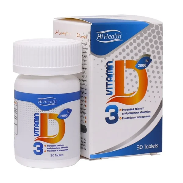 Hi Health Vitamin D3 2000 IU 30 tablets-قرص ویتامین D3 2000 واحد های هلث 30 عدد