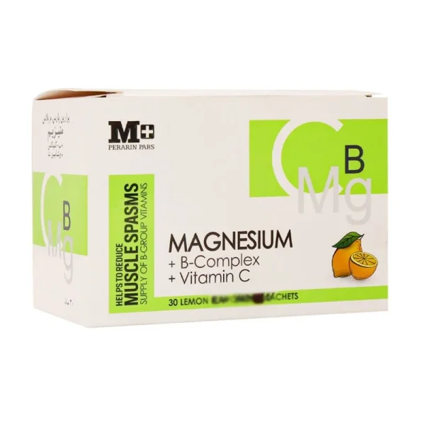 ساشه منیزیم و ب کمپلکس و ویتامین C ام پلاس 30 عدد-M Plus Magnesium B Complex Vitamin C 30 Sachets