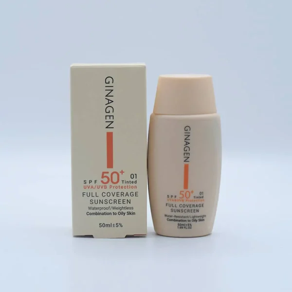 ضد آفتاب رنگی پوست چرب و مختلط ژیناژن SPF50