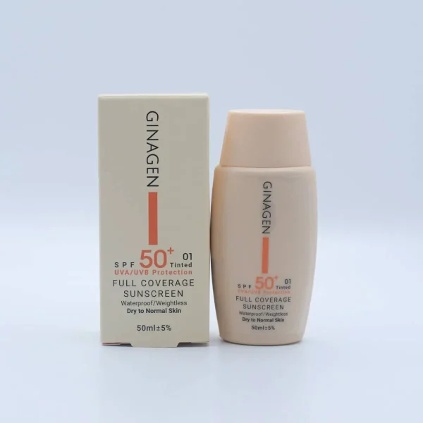 ضد آفتاب رنگی پوست نرمال و خشک ژیناژن SPF50