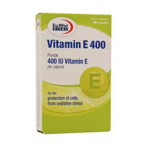 کپسول ژلاتینی ویتامین E 400 واحد یوروویتال 40 عددی